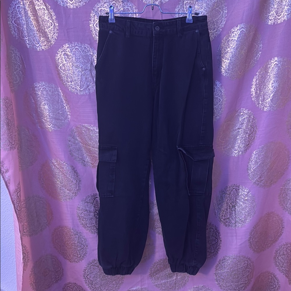 Women’s Ragged Priest Black Cargo Jean Pants
